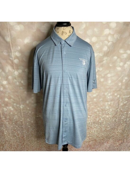 Puma Other - Puma Robert Trent Jones Golf Trail Sky Blue Button Front Shirt L